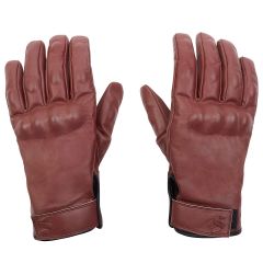 Spada Wyatt CE Waterproof Leather Gloves Oxblood Red