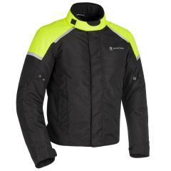 Spartan Short Waterproof Textile Jacket Black / Fluo Yellow