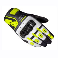 Spidi G Carbon CE Leather Gloves Black / Fluo Yellow