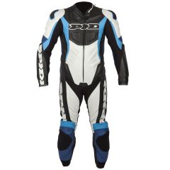 Spidi Sport Warrior Pro One Piece Perforated Leather Suit Black / Blue / White