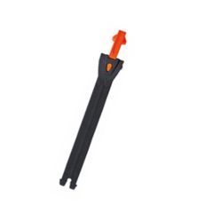 TCX Toothed Band & Aluminium Puller Black / Fluo Orange For Boots - 17 cm