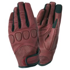 Tucano Urbano Gig Pro Summer Leather Gloves Burgundy Red