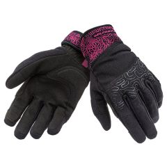 Tucano Urbano Miky Ladies Summer Textile Gloves Black / Gradient Fuchsia
