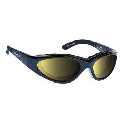 Ugly Fish Slim Sunglasses Matt Black With Photochromic Yellow Lenses