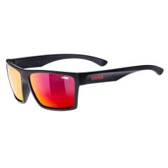 Uvex LGL 29 Sunglasses Black With Red Lenses