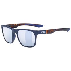 Uvex LGL 42 Sunglasses Blue Havanna With Mirror Silver Lenses