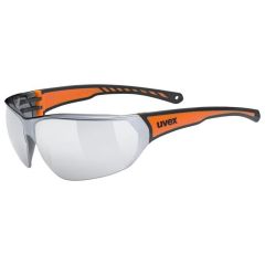 Uvex SP 204 Sunglasses Black / Orange With Silver Lenses