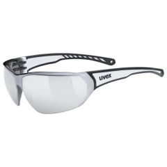 Uvex SP 204 Sunglasses Black / White With Silver Lenses