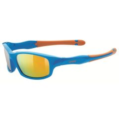Uvex SP 507 Kids Sunglasses Blue / Orange With Mirror Yellow Lenses