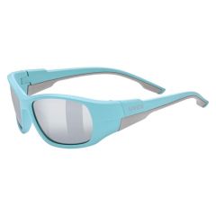 Uvex SP 514 Kids Sunglasses Matt Light Blue With Light Smoke Lenses
