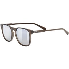 Uvex LGL 49 Sunglasses Dark Brown With Mirror Silver Lenses
