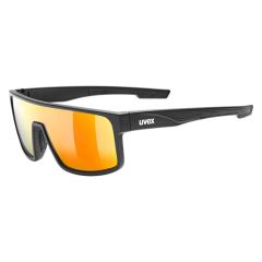 Uvex LGL 51 Sunglasses Matt Black With Mirror Red Lenses