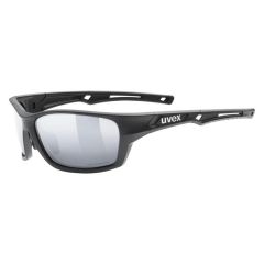 Uvex SP 232 Sunglasses Black With Polarised Silver Lenses