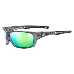 Uvex SP 232 Sunglasses Matt Smoke With Polarised Green Lenses