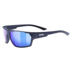 Uvex SP 233 Sunglasses Deep Space Matt Black With Polarised Blue Lenses