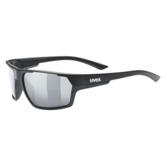 Uvex SP 233 Sunglasses Matt Black With Polarised Silver Lenses