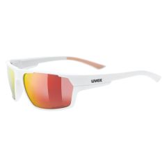 Uvex SP 233 Sunglasses Matt White With Polarised Red Lenses