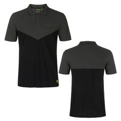 VR46 Core Breakout Polo T-Shirt Black / Grey
