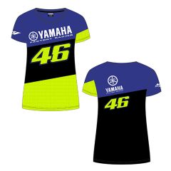 VR46 Yamaha Racing Ladies T-Shirt Black / Blue / Fluo Yellow