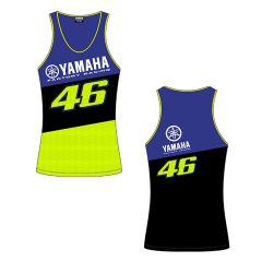 VR46 Yamaha Racing Ladies Tank Top Black / Blue / Fluo Yellow