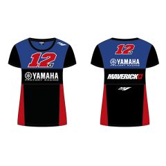 VR46 Yamaha Vinales Ladies T-Shirt Black / Blue / Red